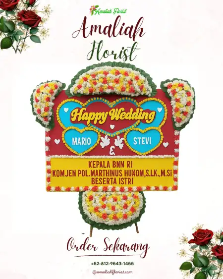 Papan Bunga Pernikahan Banangkah